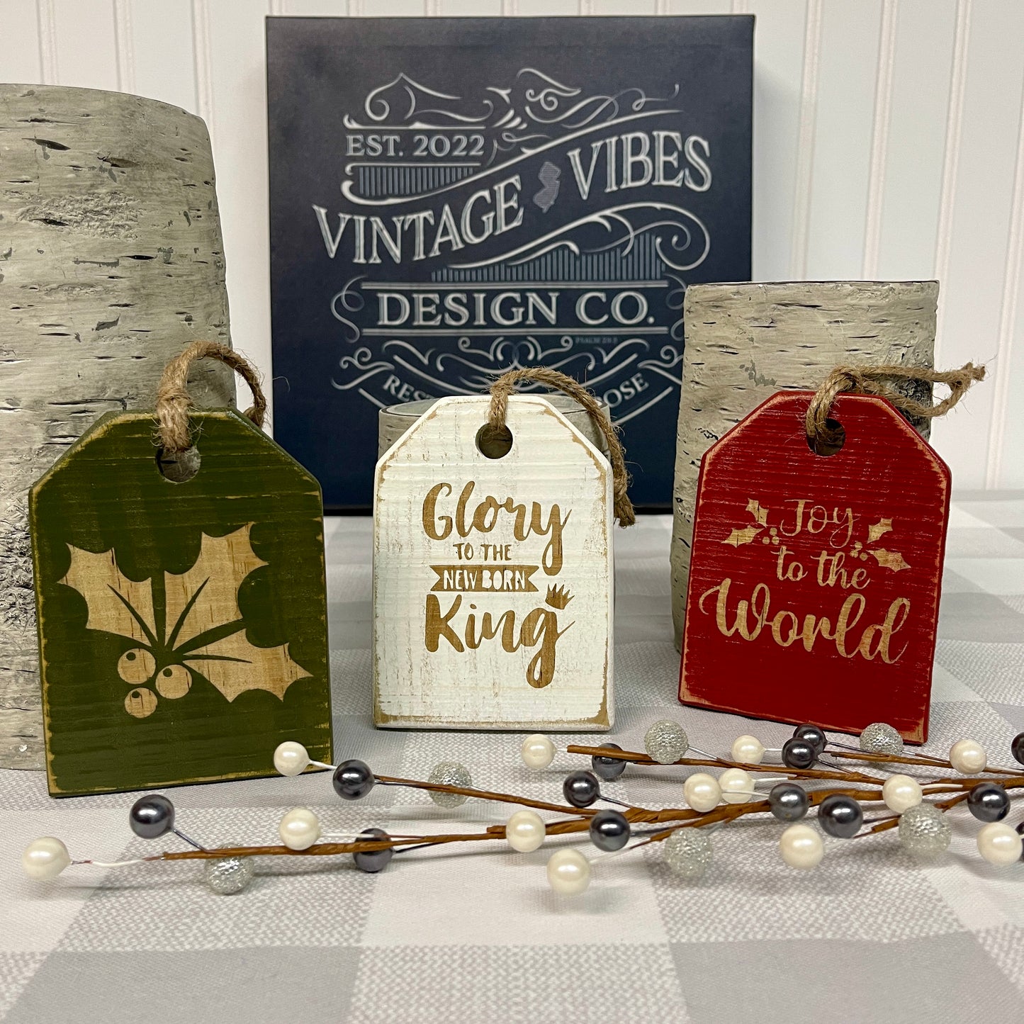 Pallet Wood Christmas Ornaments - Religious