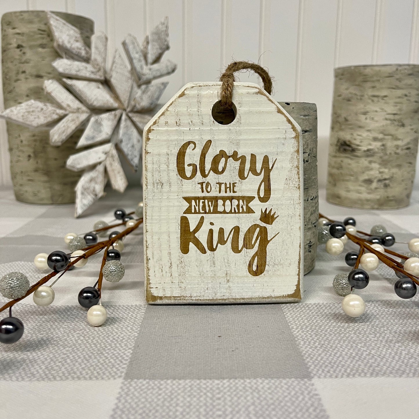 Pallet Wood Christmas Ornaments - Religious