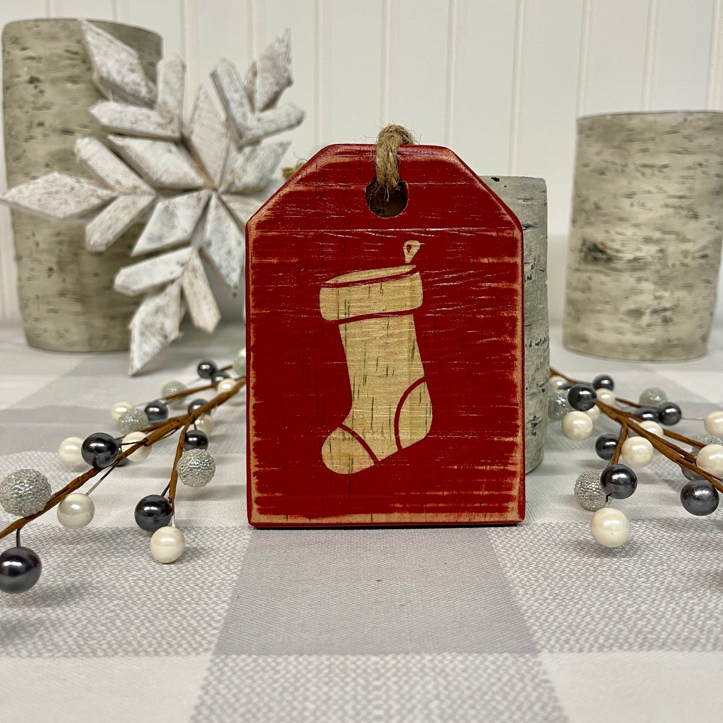 Pallet Wood Christmas Ornaments - O Christmas Tree