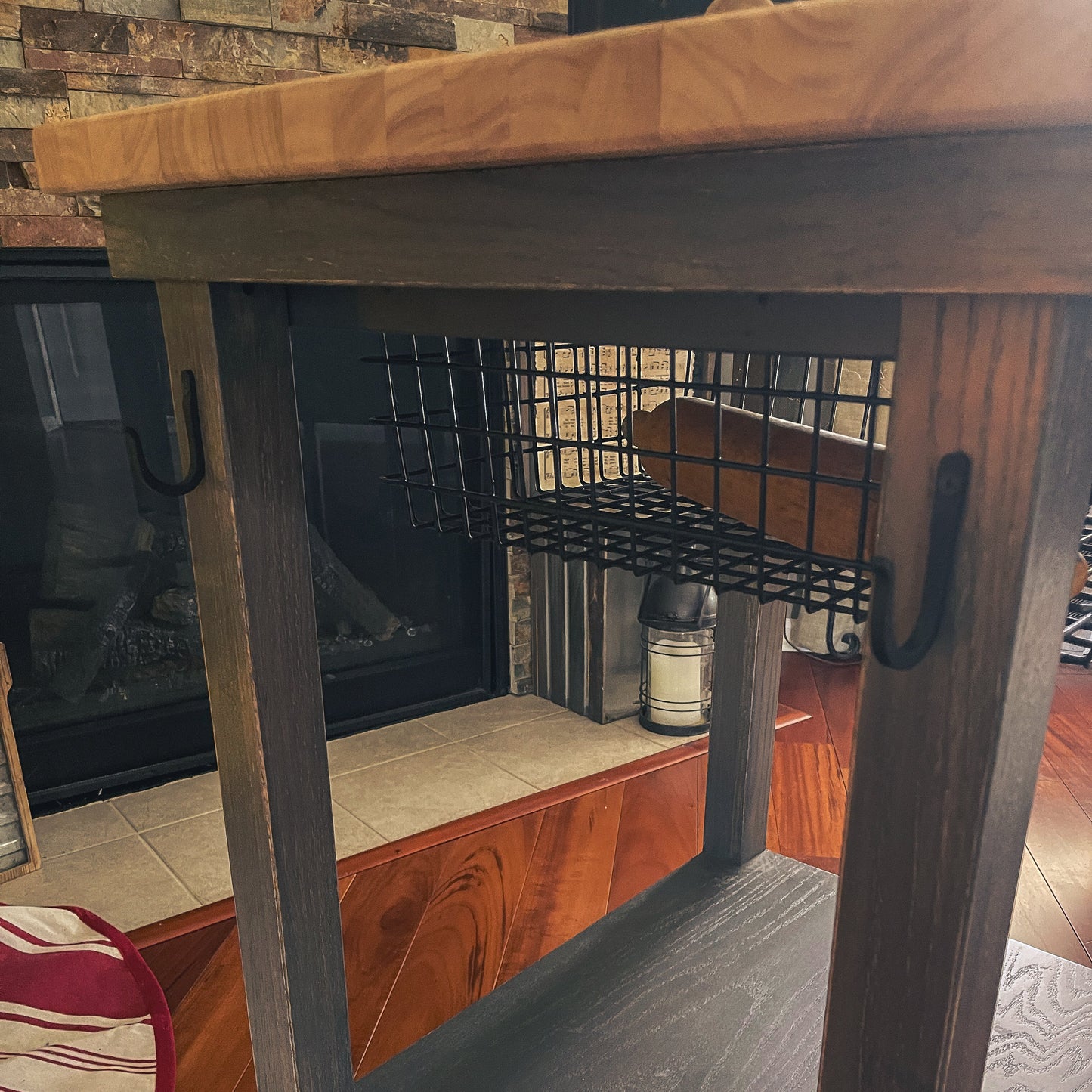 Butcher Block Rolling Kitchen Island