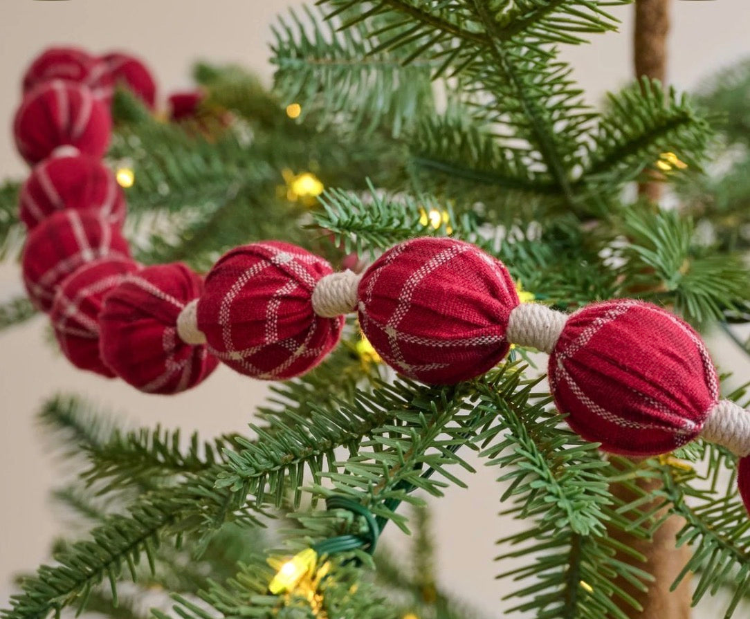 Deck the Halls Garland and Ornaments: A Repurposed Fabric Workshop