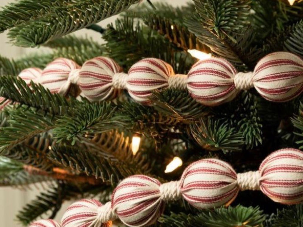 Deck the Halls Garland and Ornaments: A Repurposed Fabric Workshop