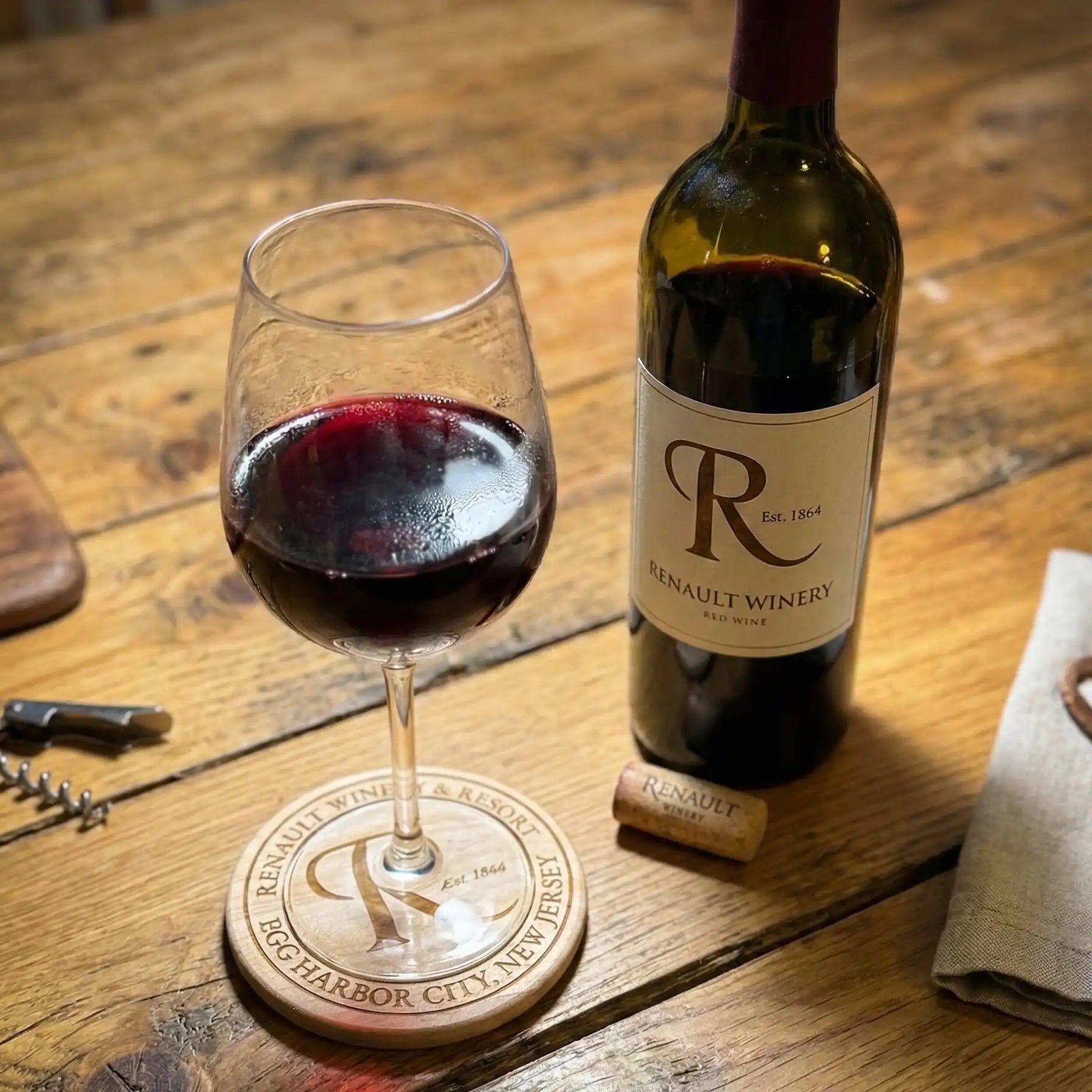 Renault Winery Round Coasters