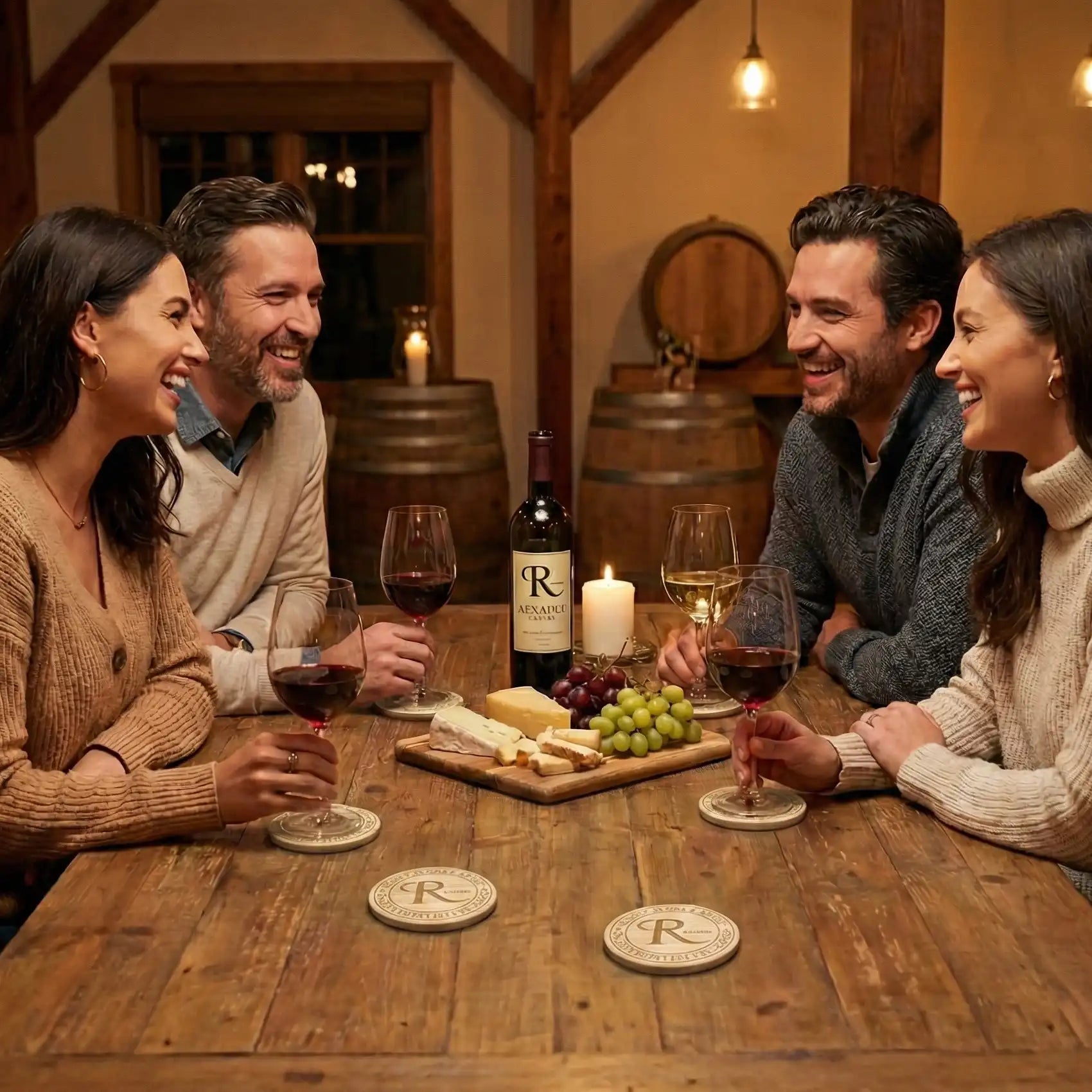 Renault Winery Round Coasters