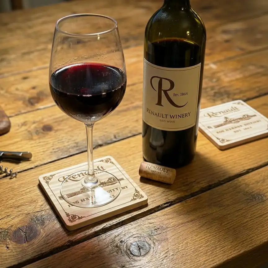 Renault Winery Square Coasters