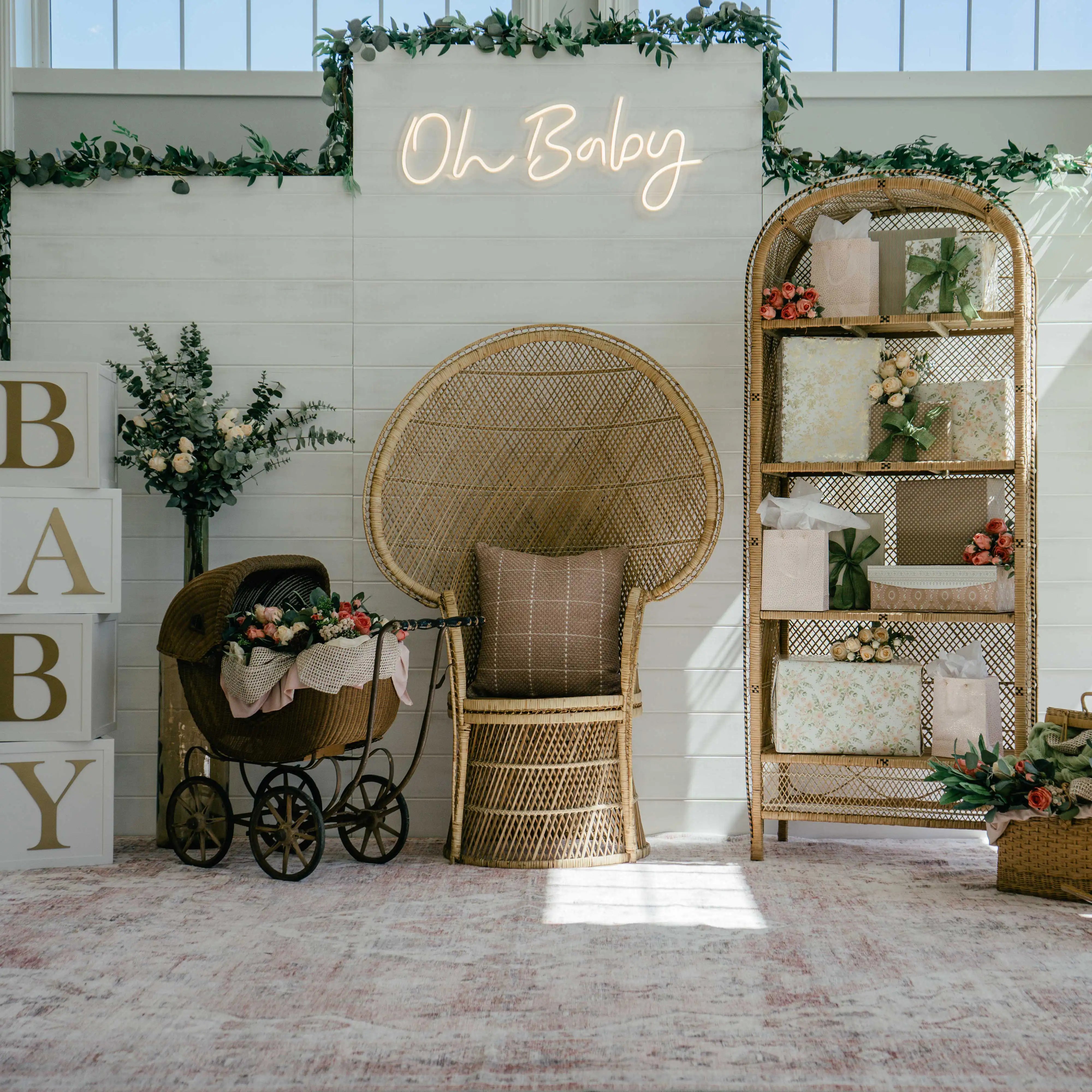 Baby Shower Rattan Set