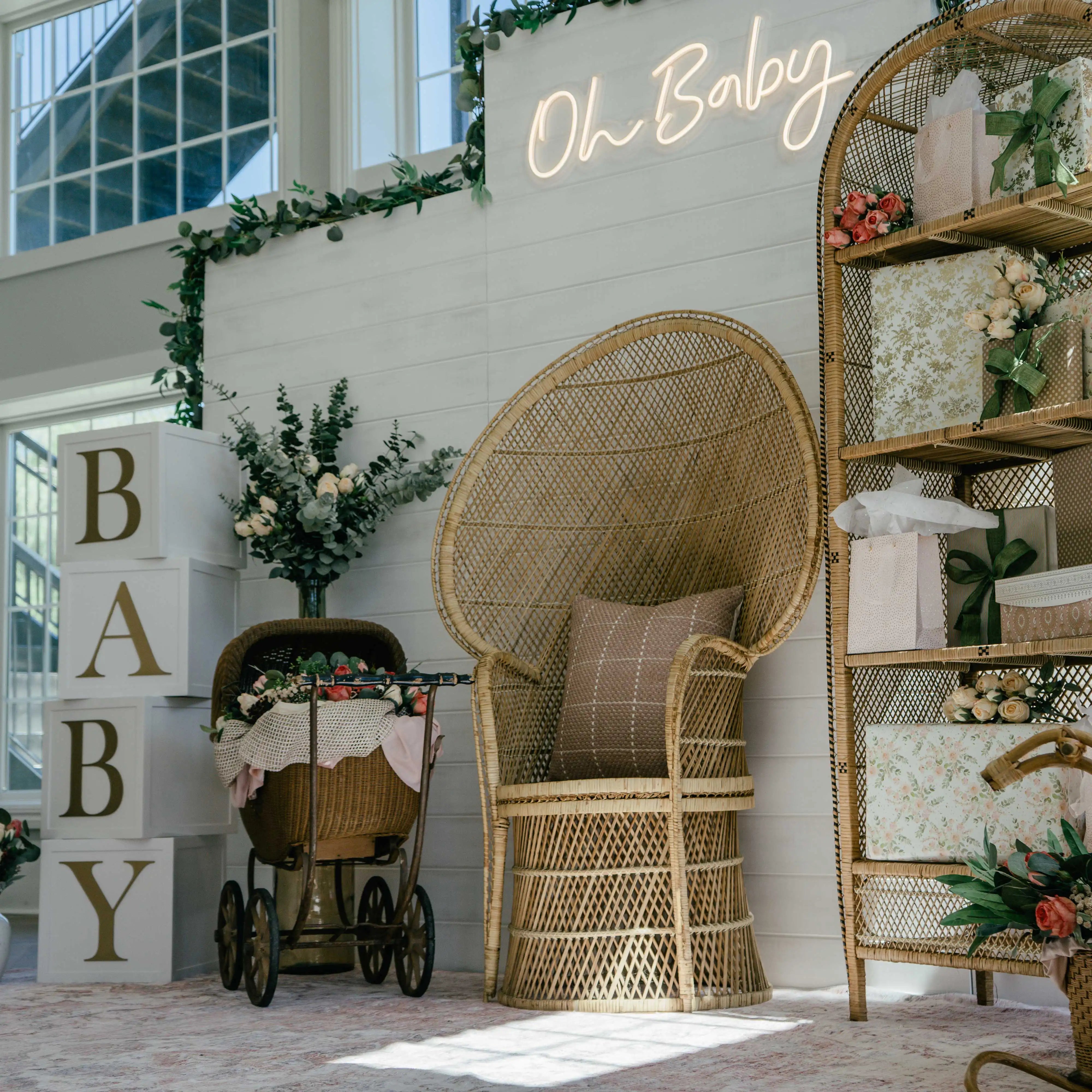 Baby Shower Rattan Set