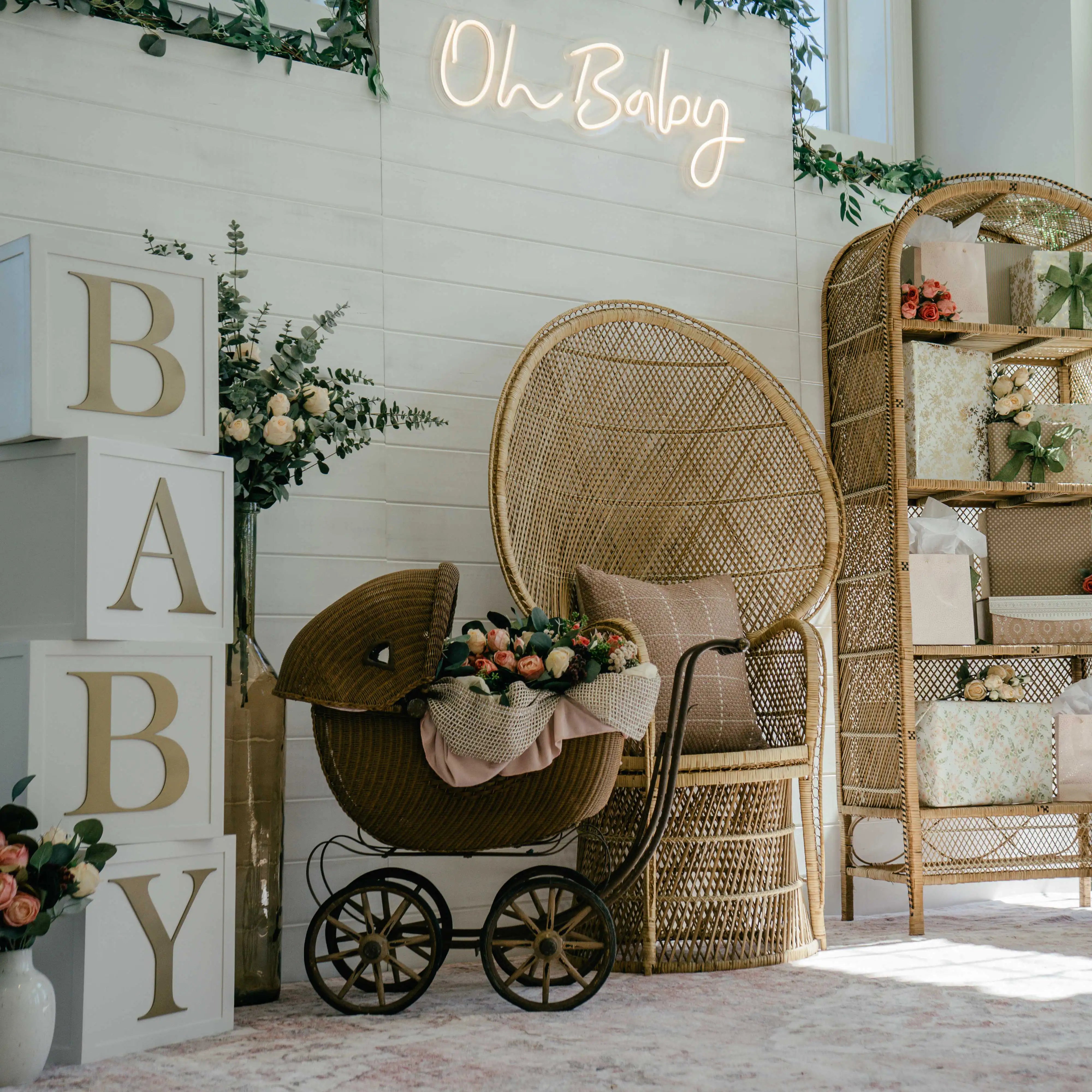 Baby Shower Rattan Set