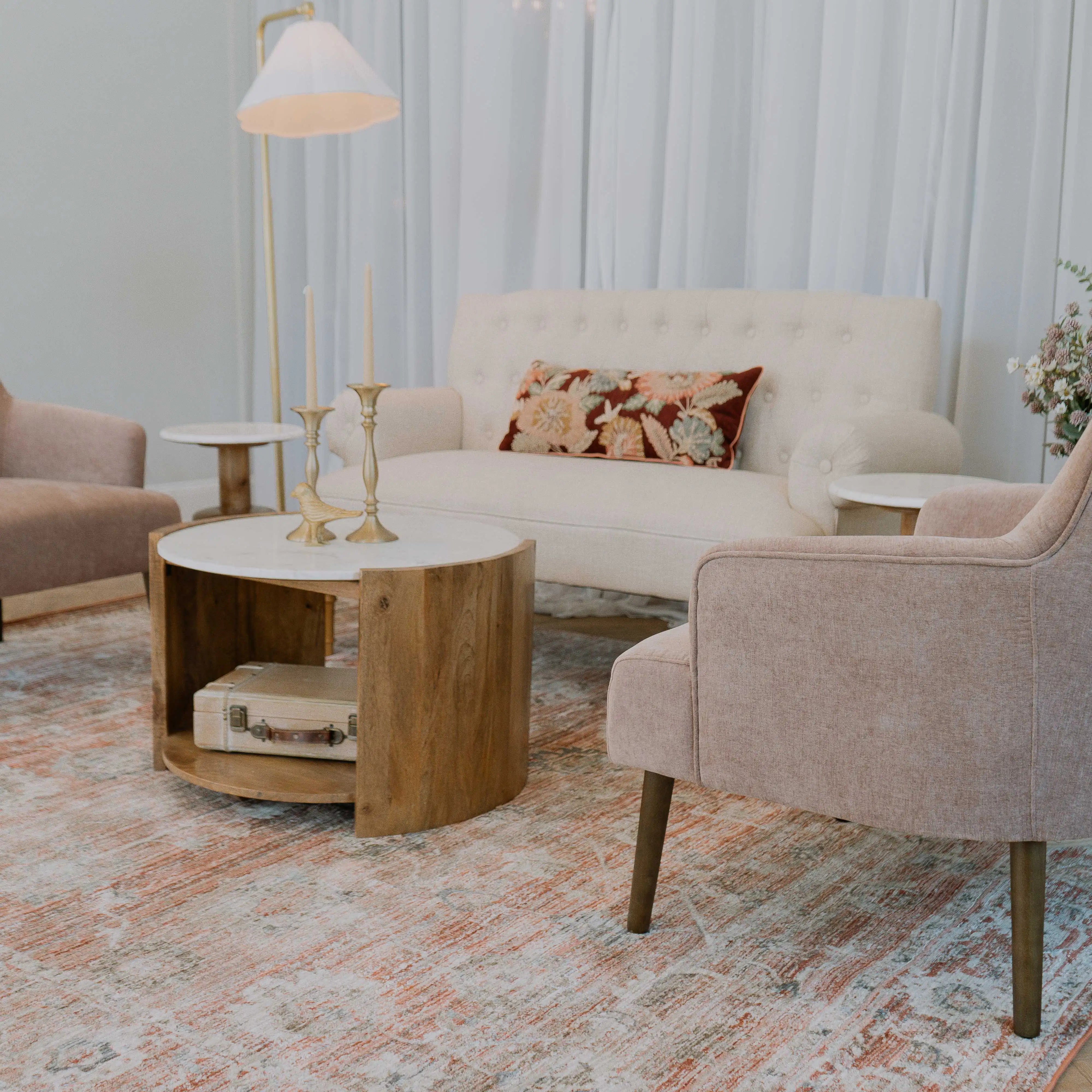 Blush & Bronze Lounge Set