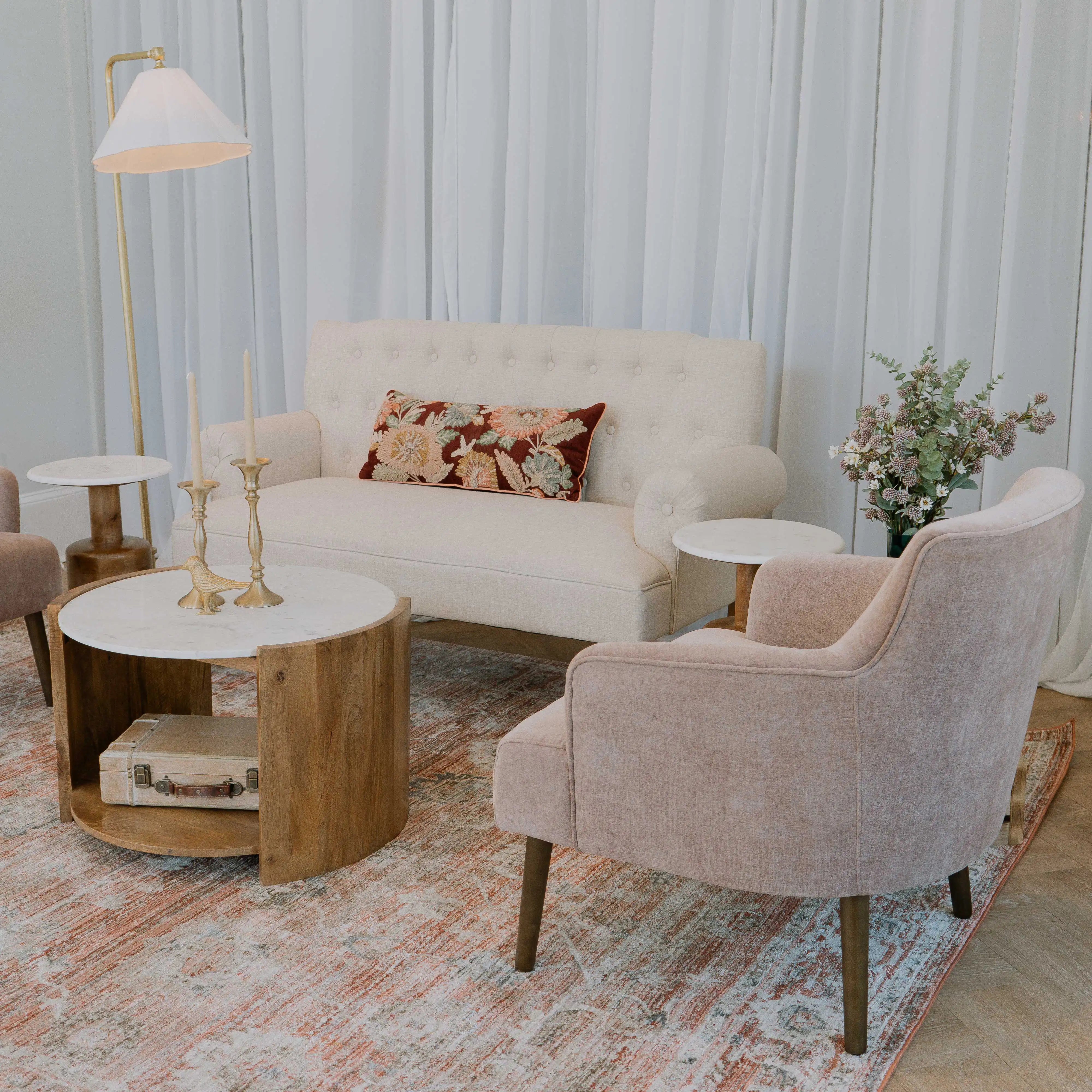 Blush & Bronze Lounge Set
