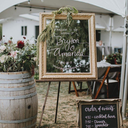 Vintage Mirror Wedding Sign