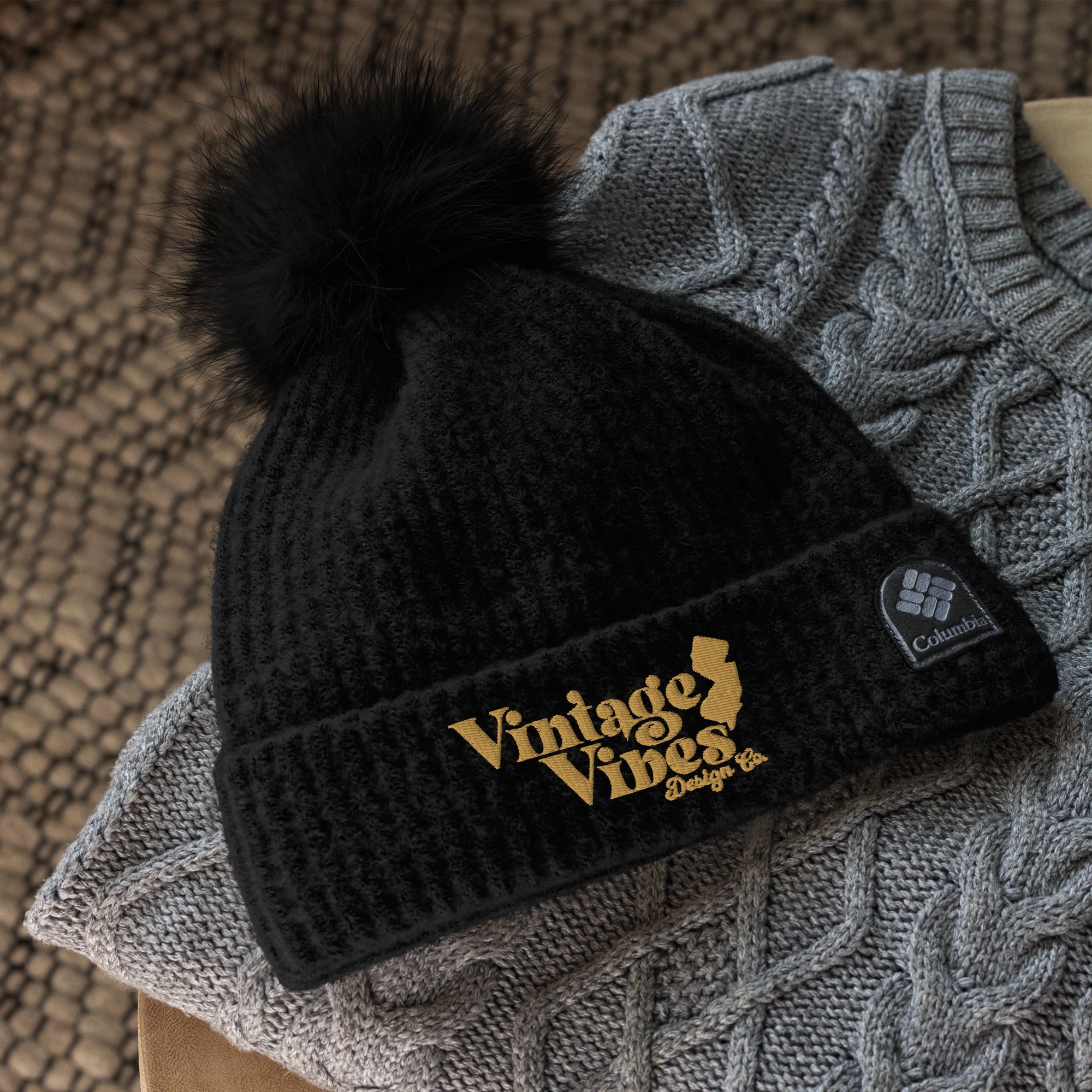 Columbia pom-pom beanie