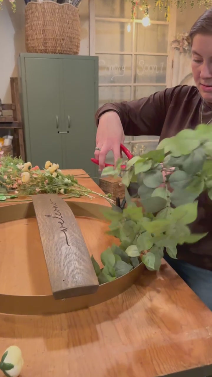Barrel Beauty: Repurposed Wreath Workshop