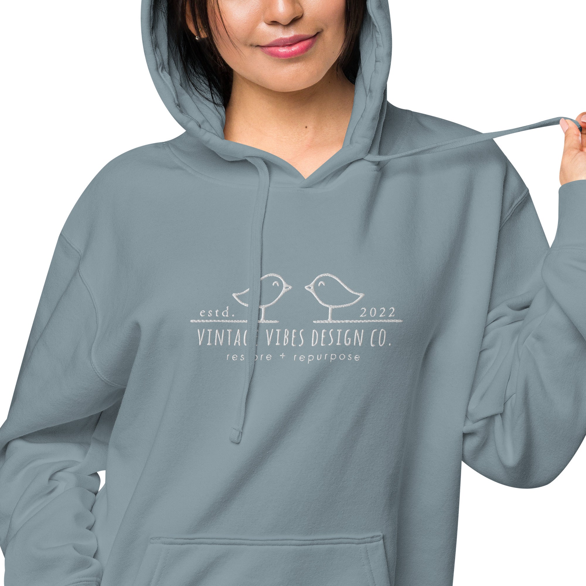 Vintage Vibes Two Birds Logo Hoodie