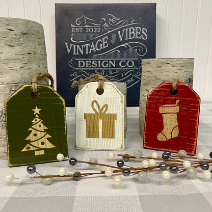 Pallet Wood Christmas Ornaments - O Christmas Tree