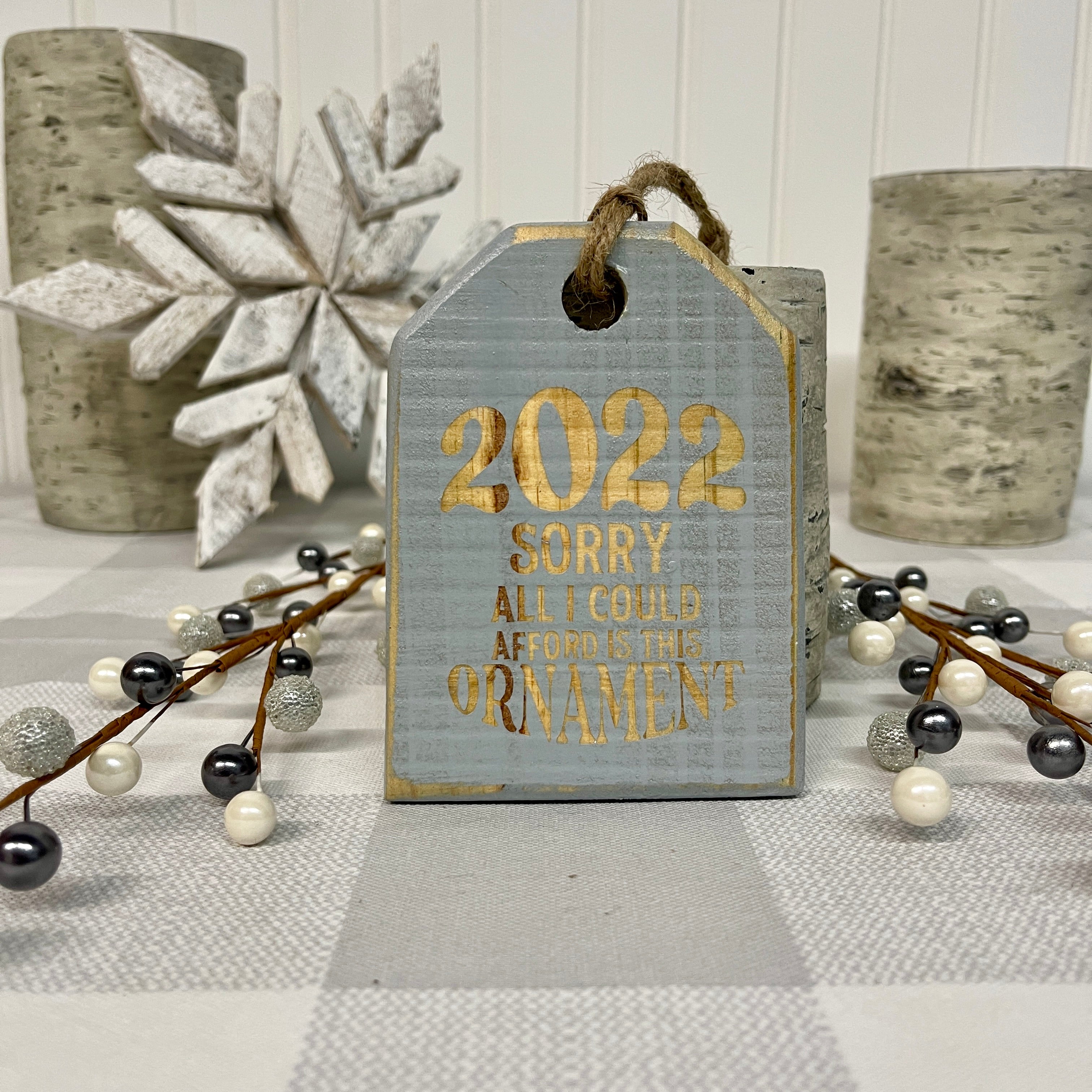Pallet Wood Christmas Ornaments - Funny 2022