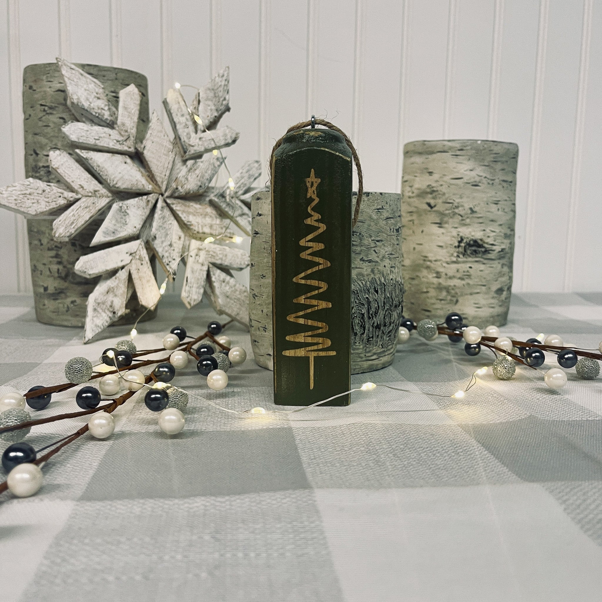 Square Spindle Christmas Ornaments