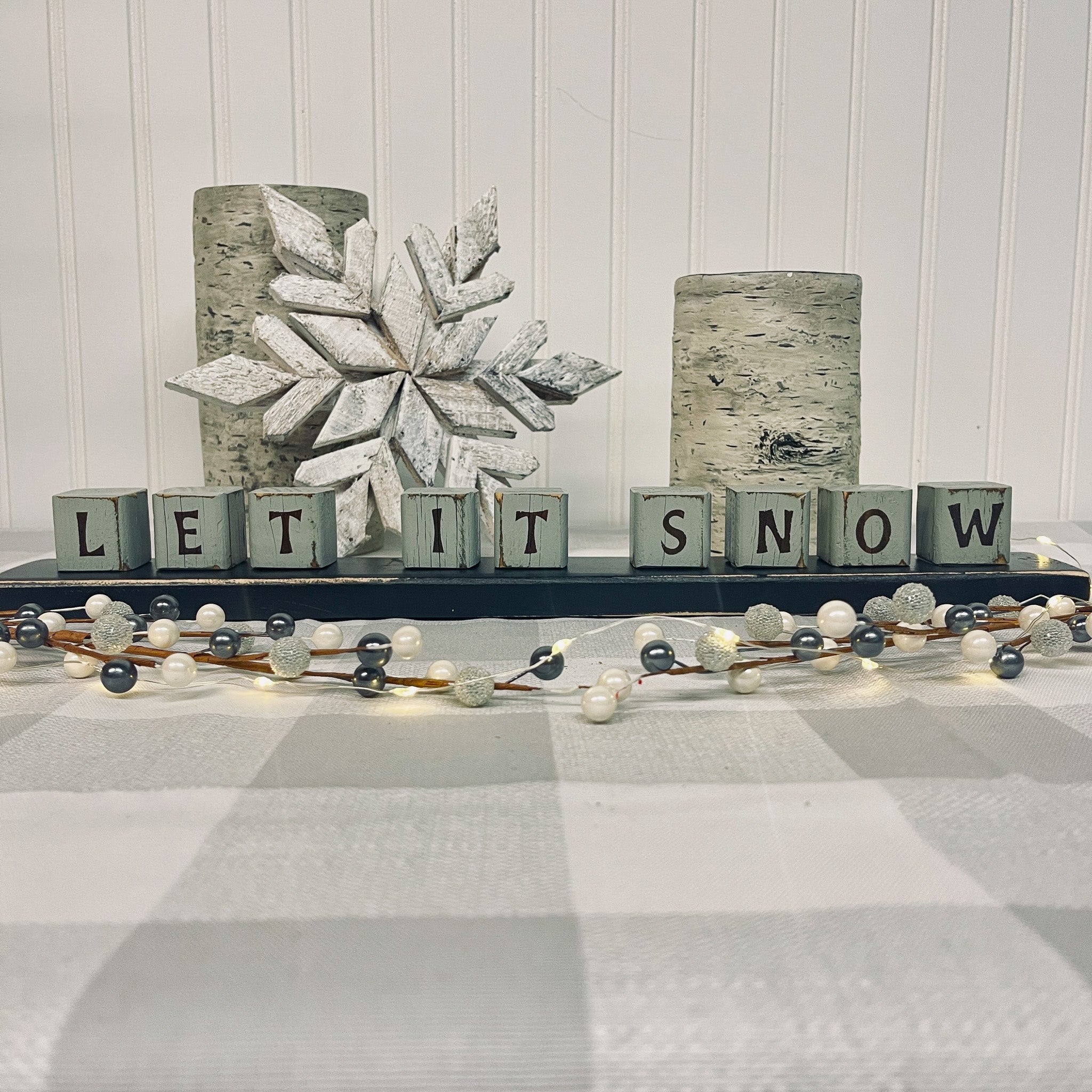 Mini Wood Block Christmas Decor