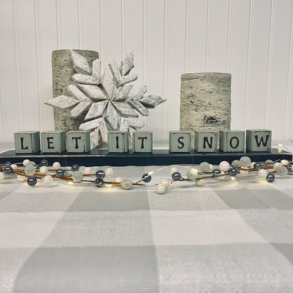 Mini Wood Block Christmas Decor
