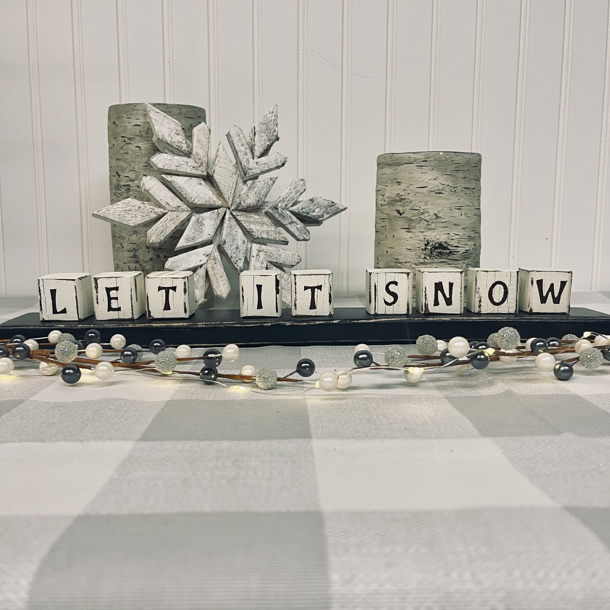 Mini Wood Block Christmas Decor