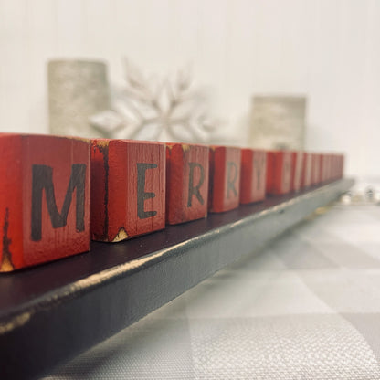 Mini Wood Block Christmas Decor