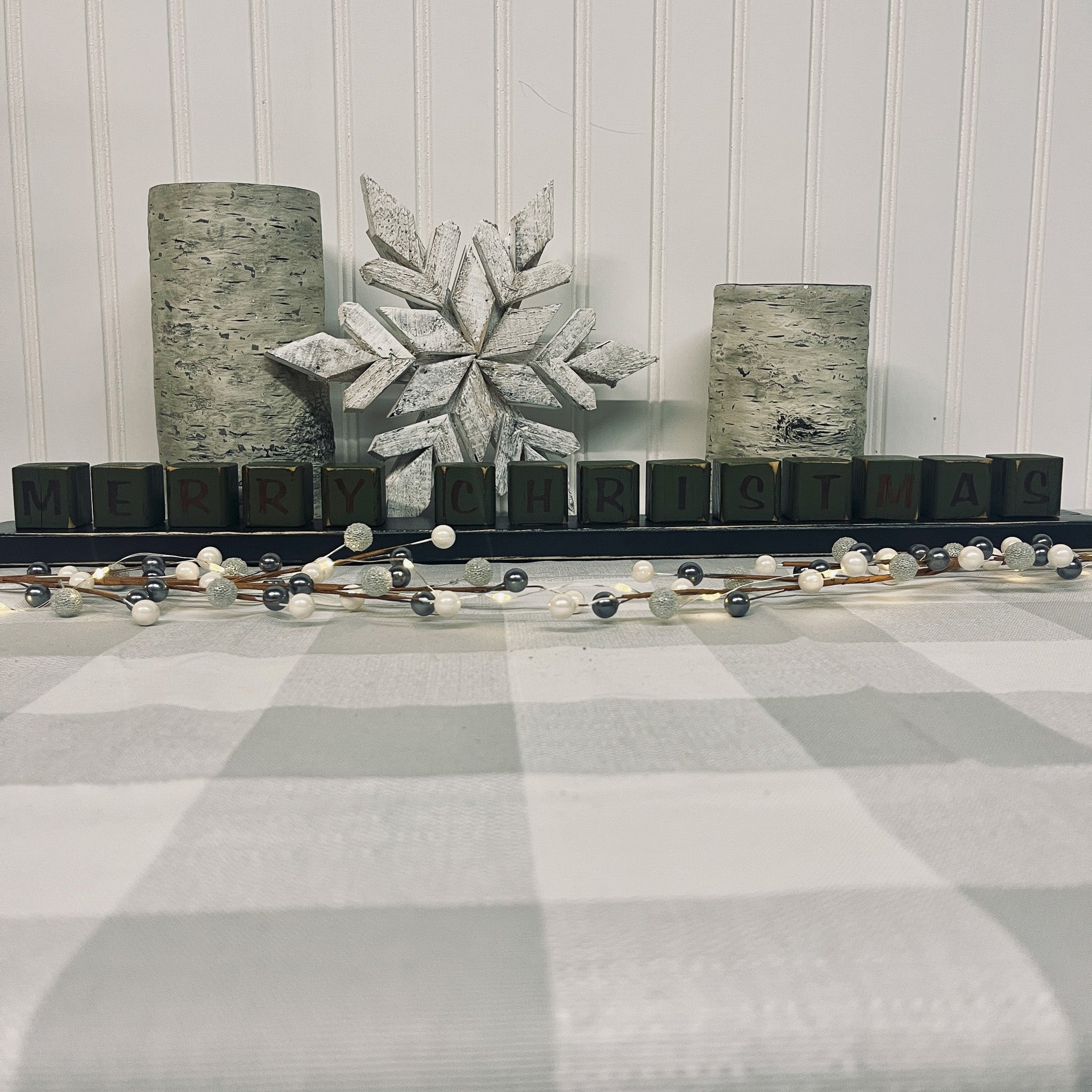 Mini Wood Block Christmas Decor