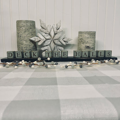 Mini Wood Block Christmas Decor