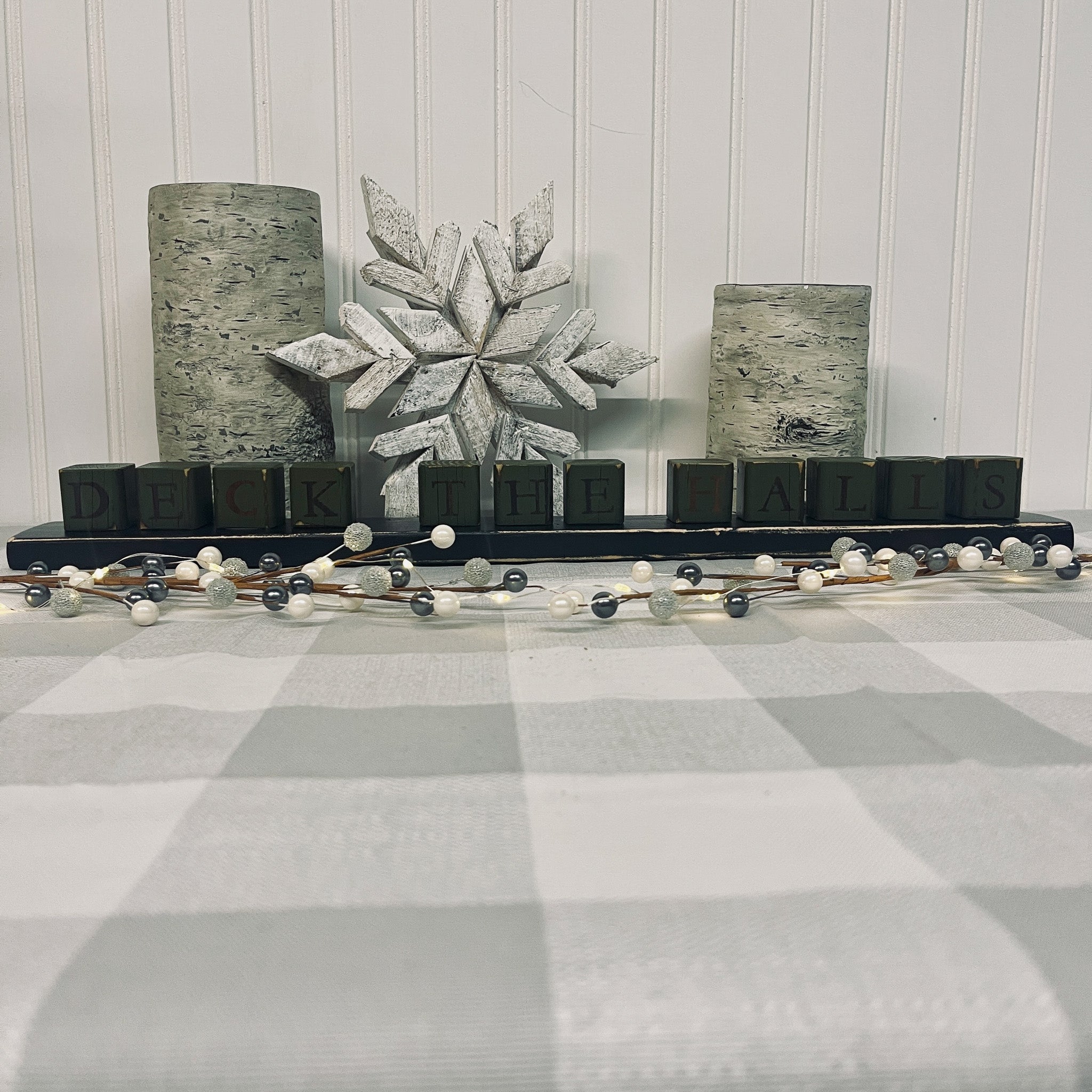 Mini Wood Block Christmas Decor