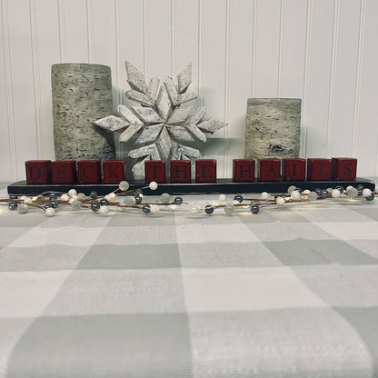 Mini Wood Block Christmas Decor