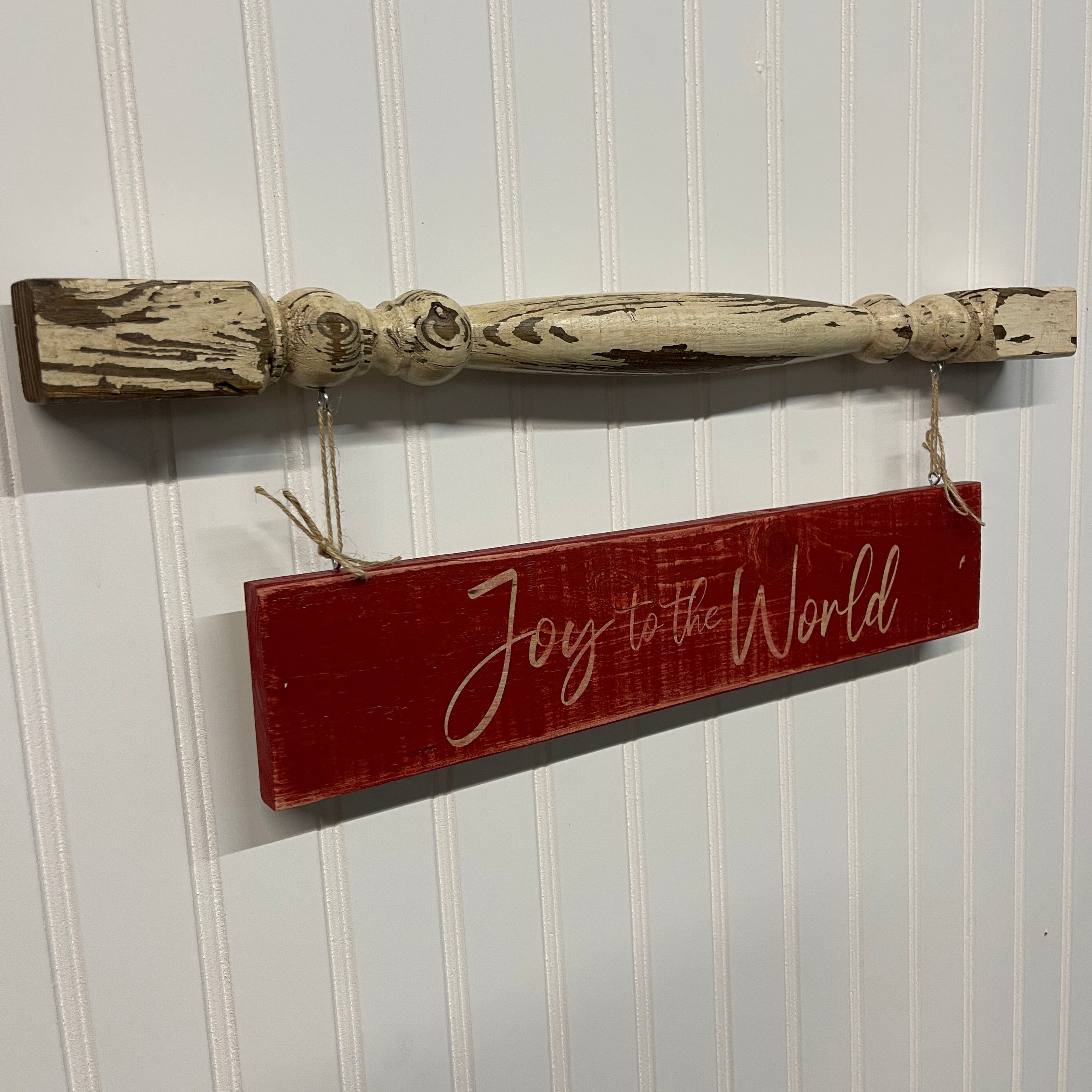 Christmas Wooden Spindles Signs