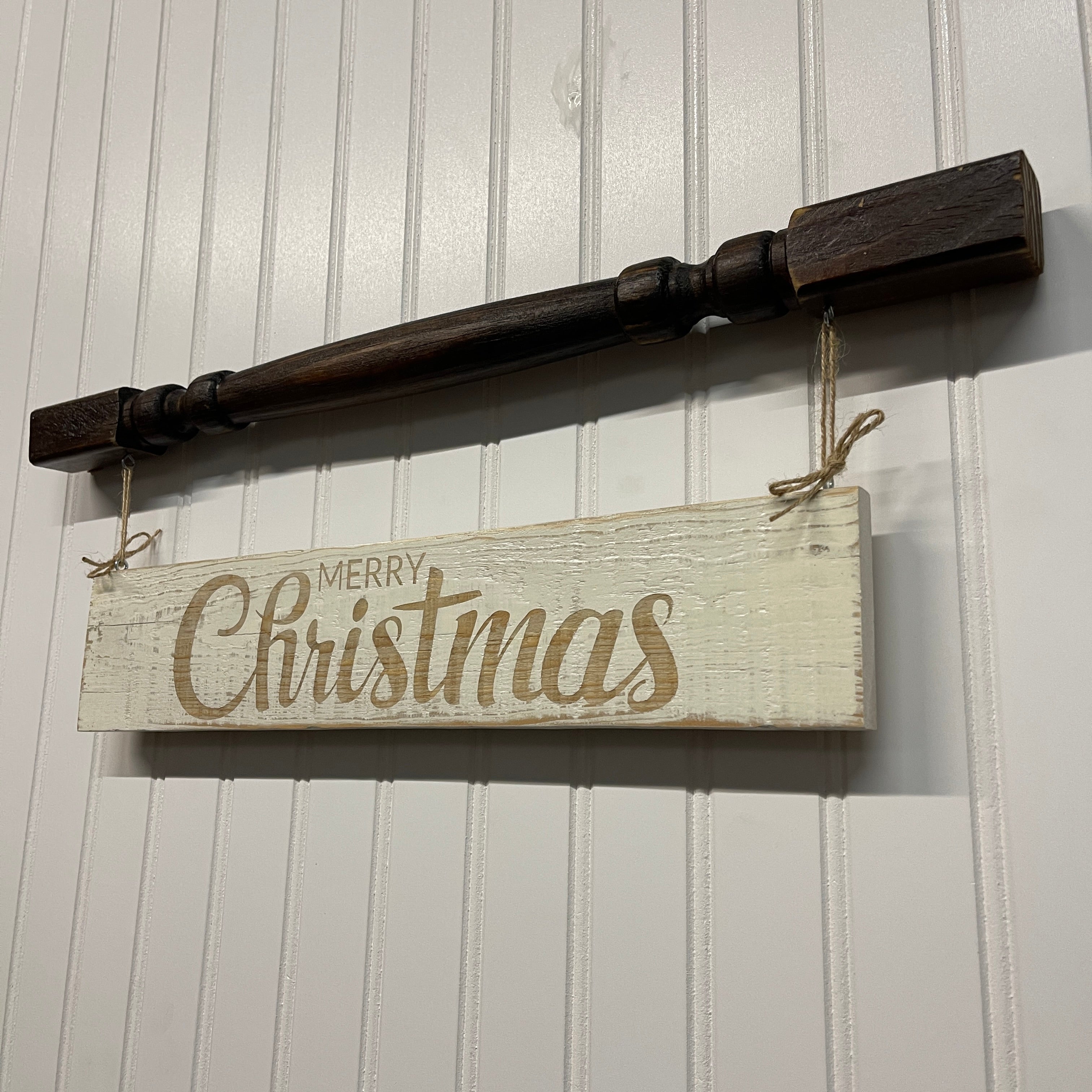 Christmas Wooden Spindles Signs