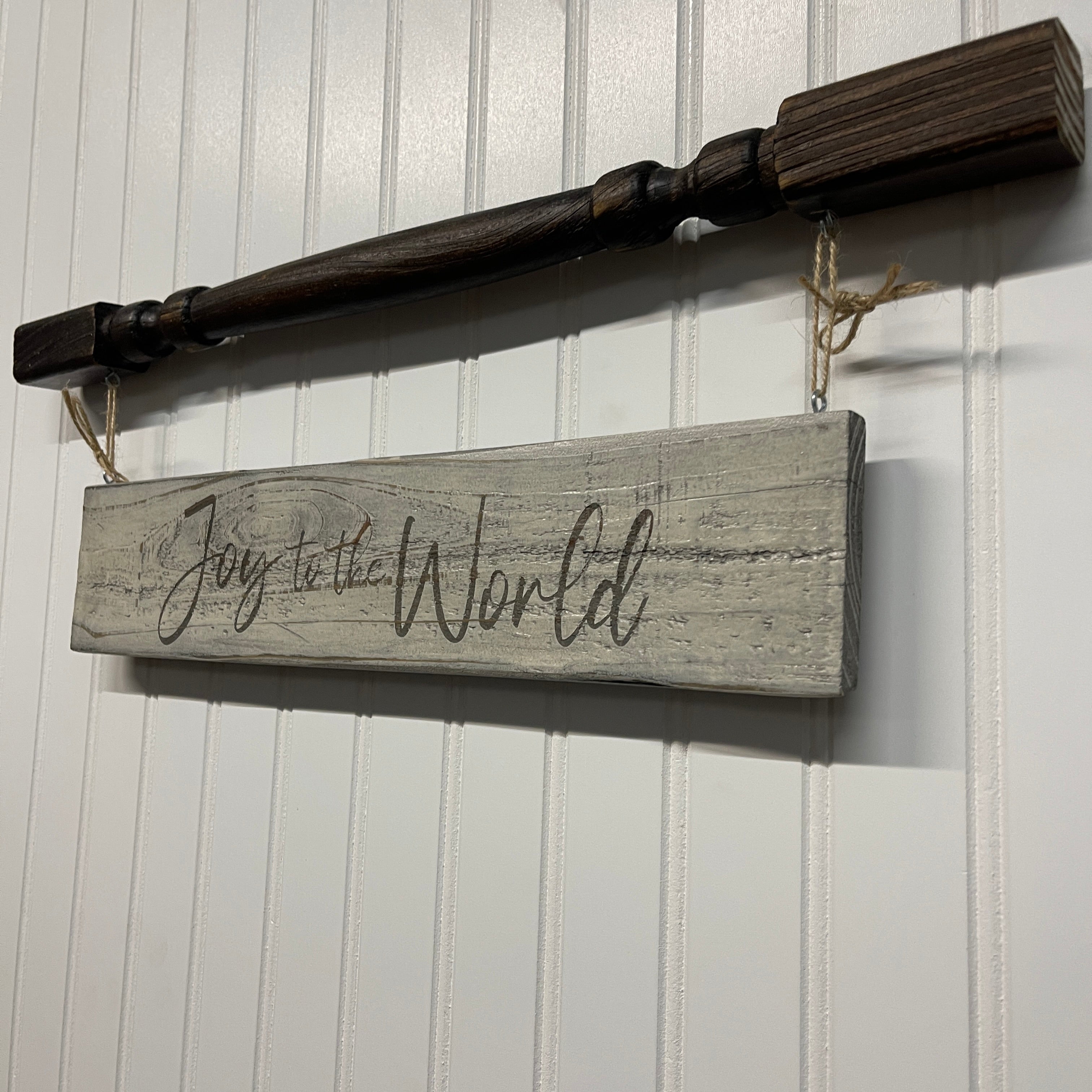 Christmas Wooden Spindles Signs