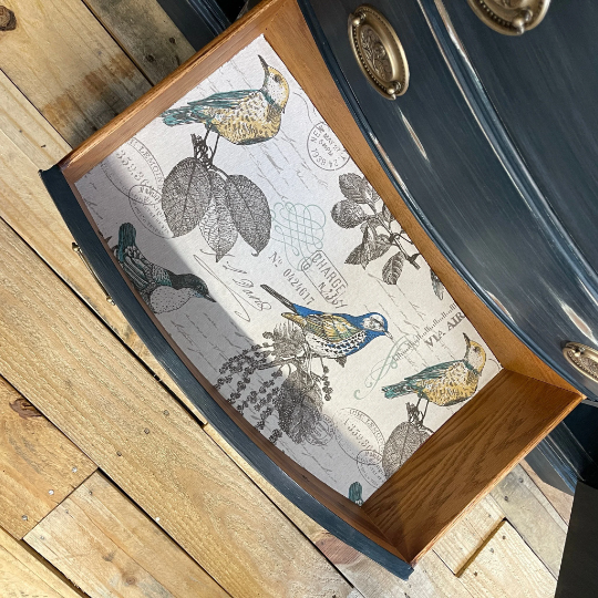Antique China Hutch - Vibes Blue