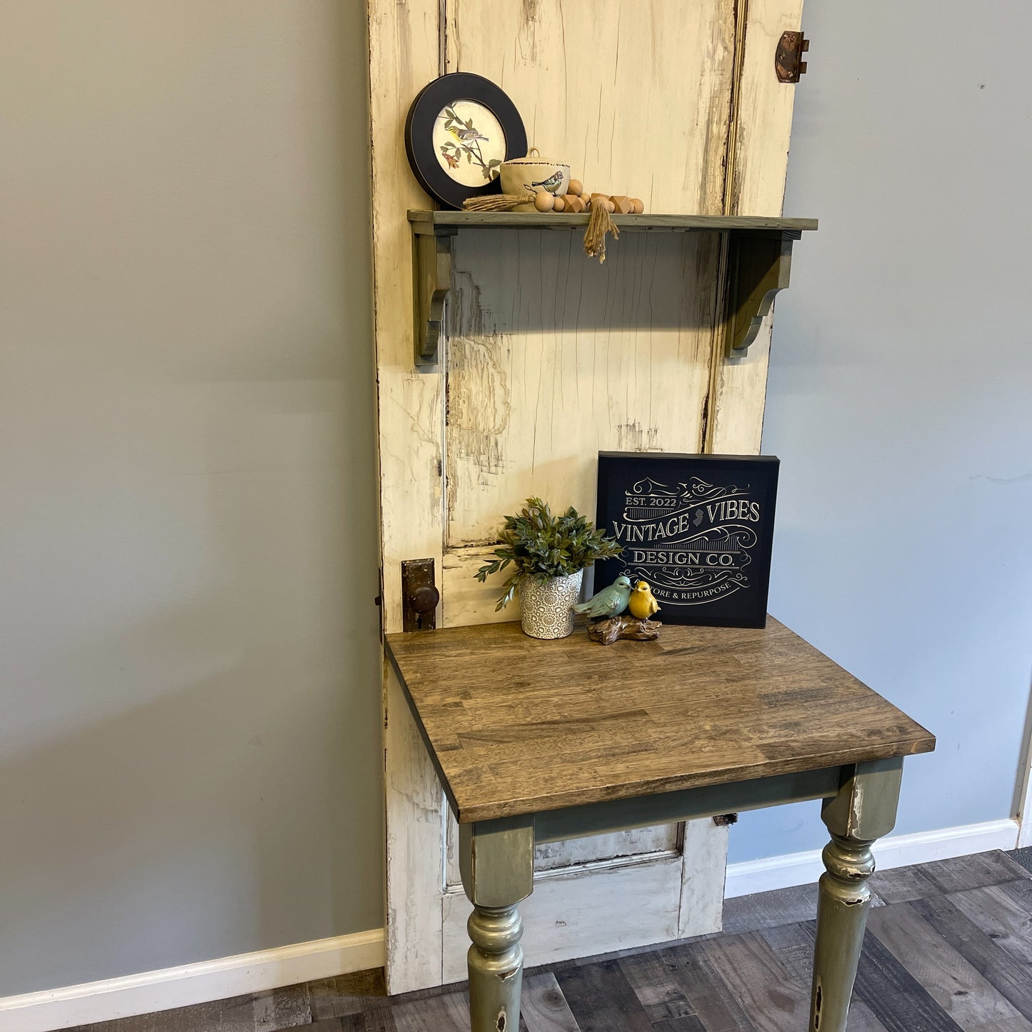 Repurposed Antique Door Table