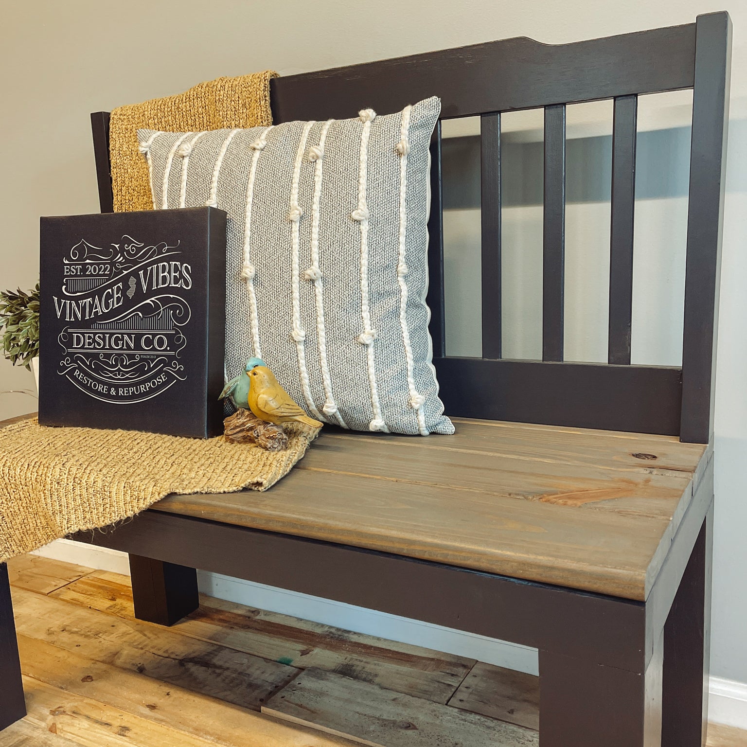 Twin Slat Headboard Bench